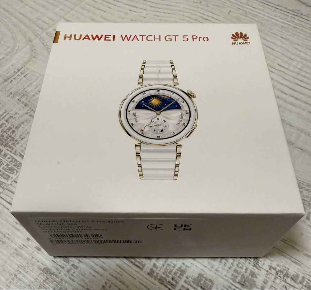 КАТО НОВ Huawei Watch GT 5 Pro White Ceramic 24м. ГАРАНЦИЯ