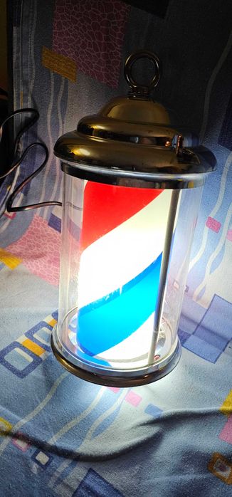 semn de barbier rotativ luminos