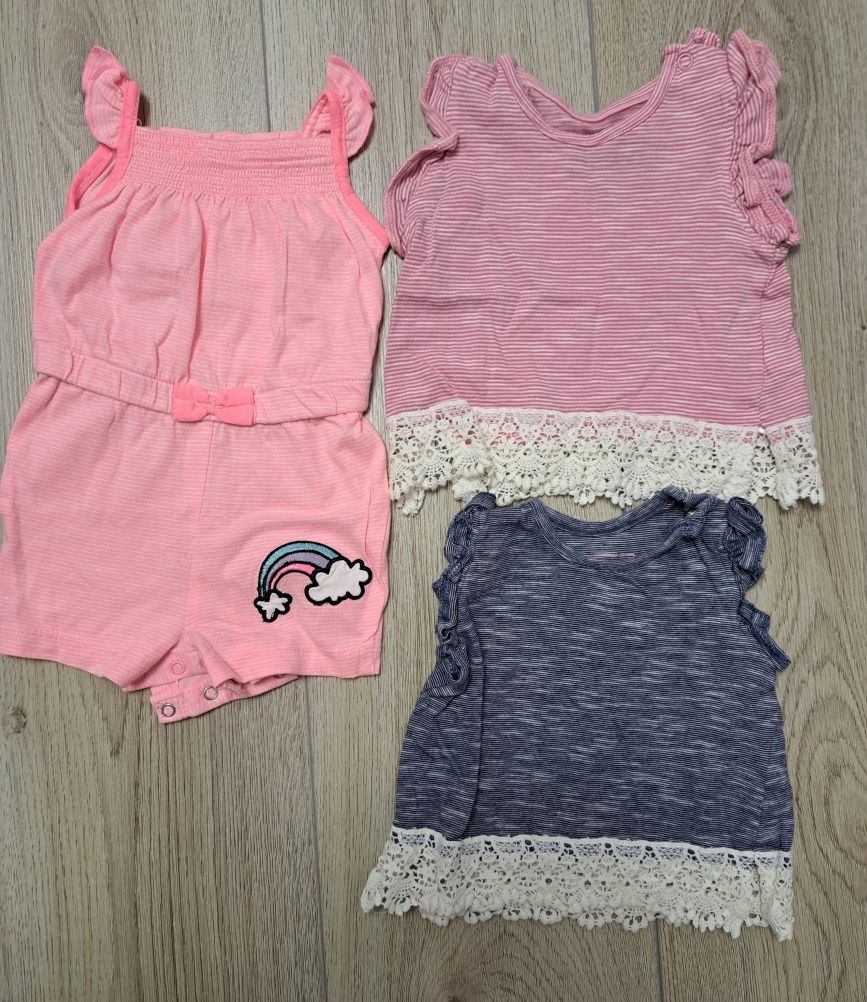 Lot haine de vara (rochii, body, tricouri) pentru fetiță, mărimea 62