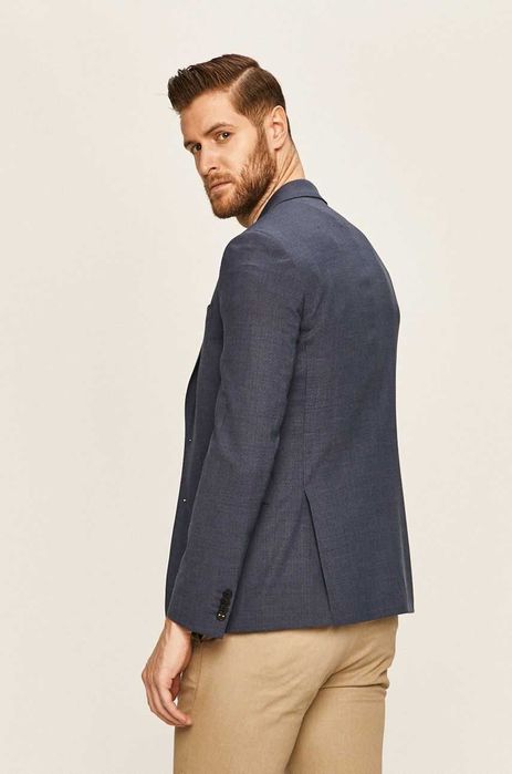 Sacou blazer slim 50 L premium S'Oliver lana usoara respirabila navy