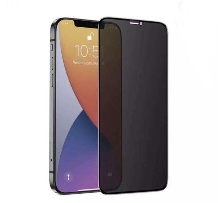 Iphone 12/13/14/15/16E/17 Pro Max Folie Sticla Comp 22D Neagra Privacy