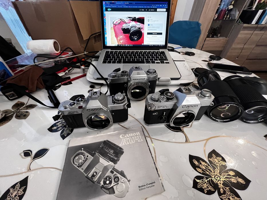 SLR obiective  Canon FD film  50mm f 1,8 ; 70-210mm f4