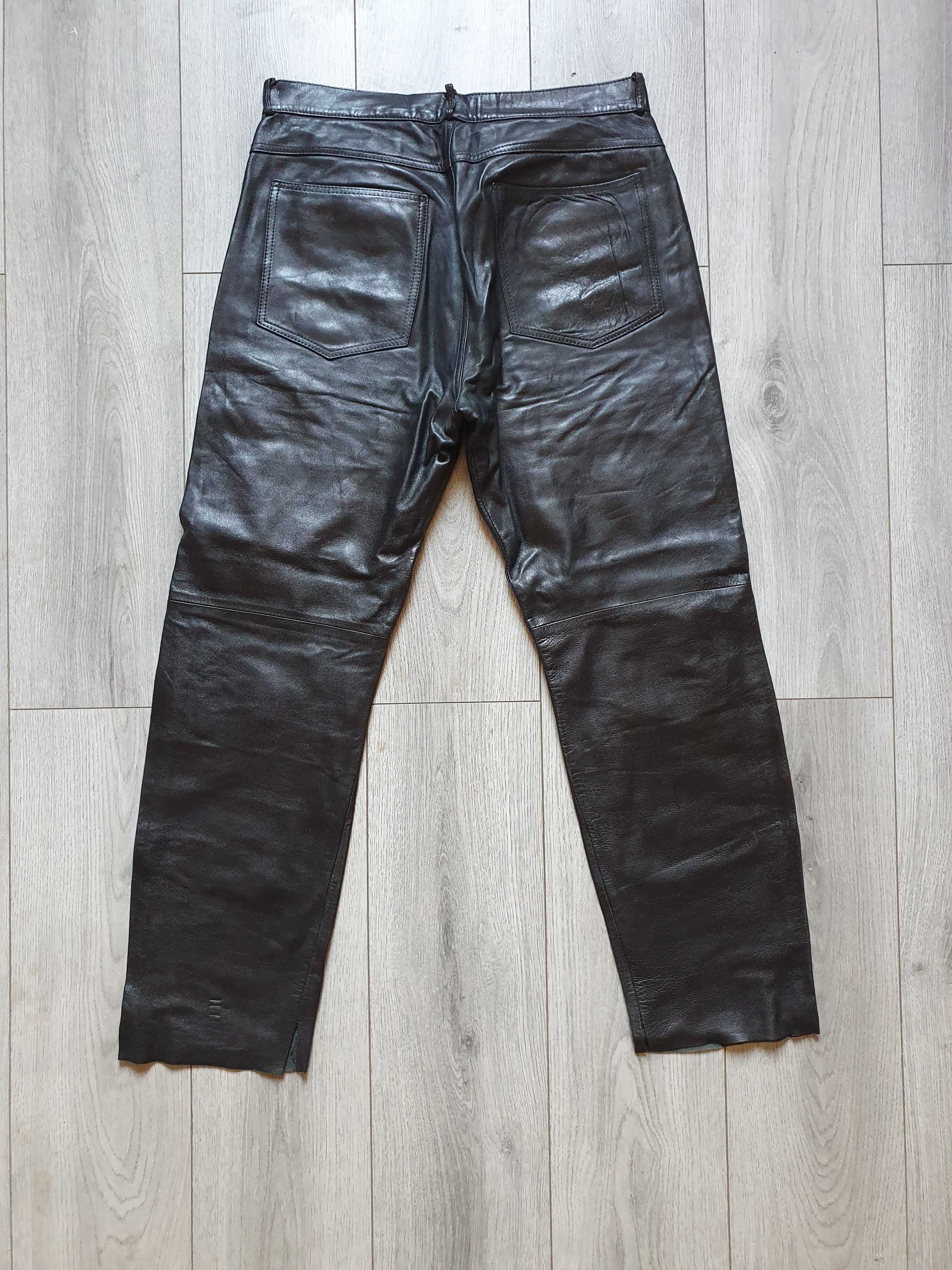 Pantaloni de piele Made in Italy - Marimea 54 (Talie 85 cm)