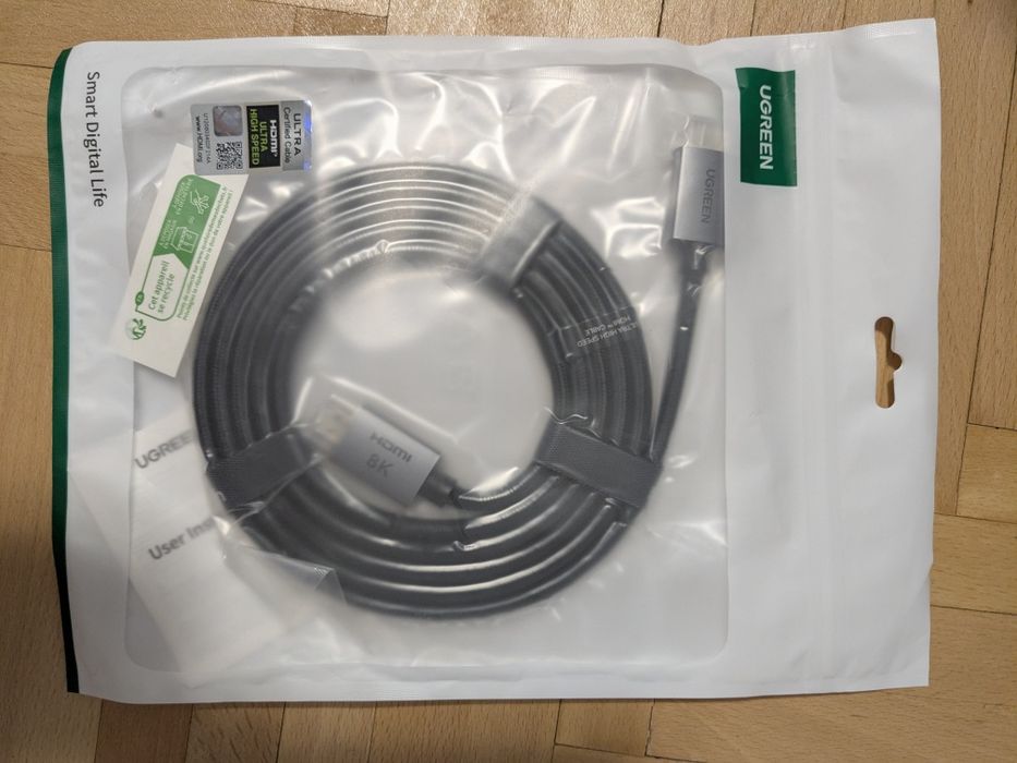 Cablu HDMI, UGREEN, 8K UHD, 2m, 48 Gbps, negru/argintiu
