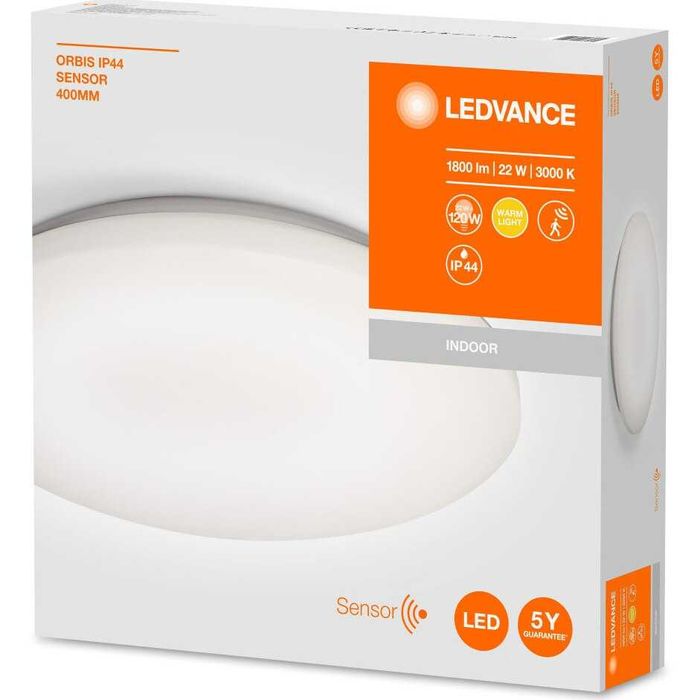 Plafoniera Ledvance Orbis, LED cu senzor de lumina si miscare, 22W
