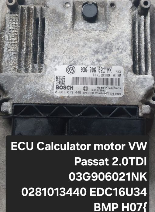 ECU Calculator motor Skoda Octavia 2.0TDI 03G906021MC 0281013299 EDC16
