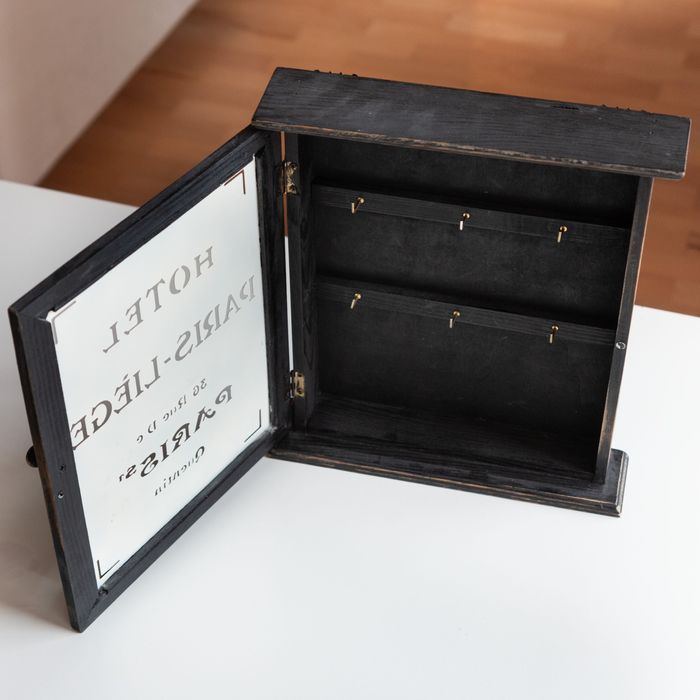 Кутия за ключове, ретро дърво и метал