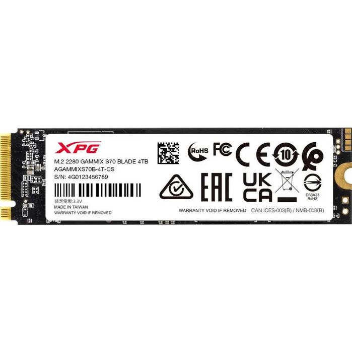 SSD M2 NVME 4 TB XPG Adata Gammix S70 blade GEN4 - 100%