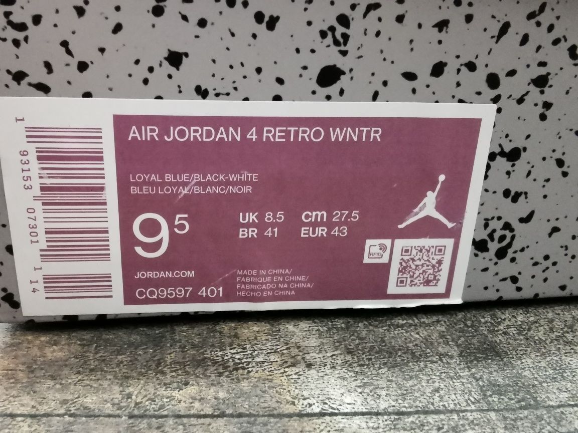 Air Jordan 4 Winter Loyal Blue US 9.5