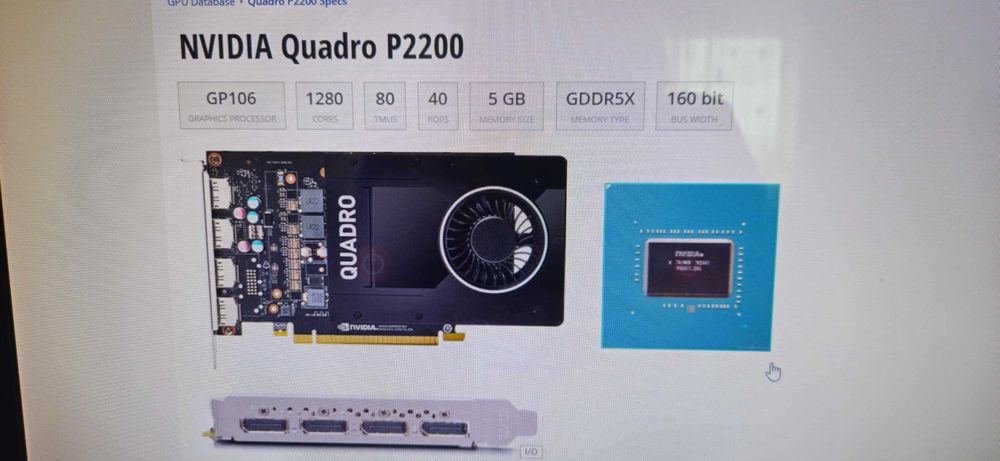 Placa video nVidia Quadro P2200 5gb