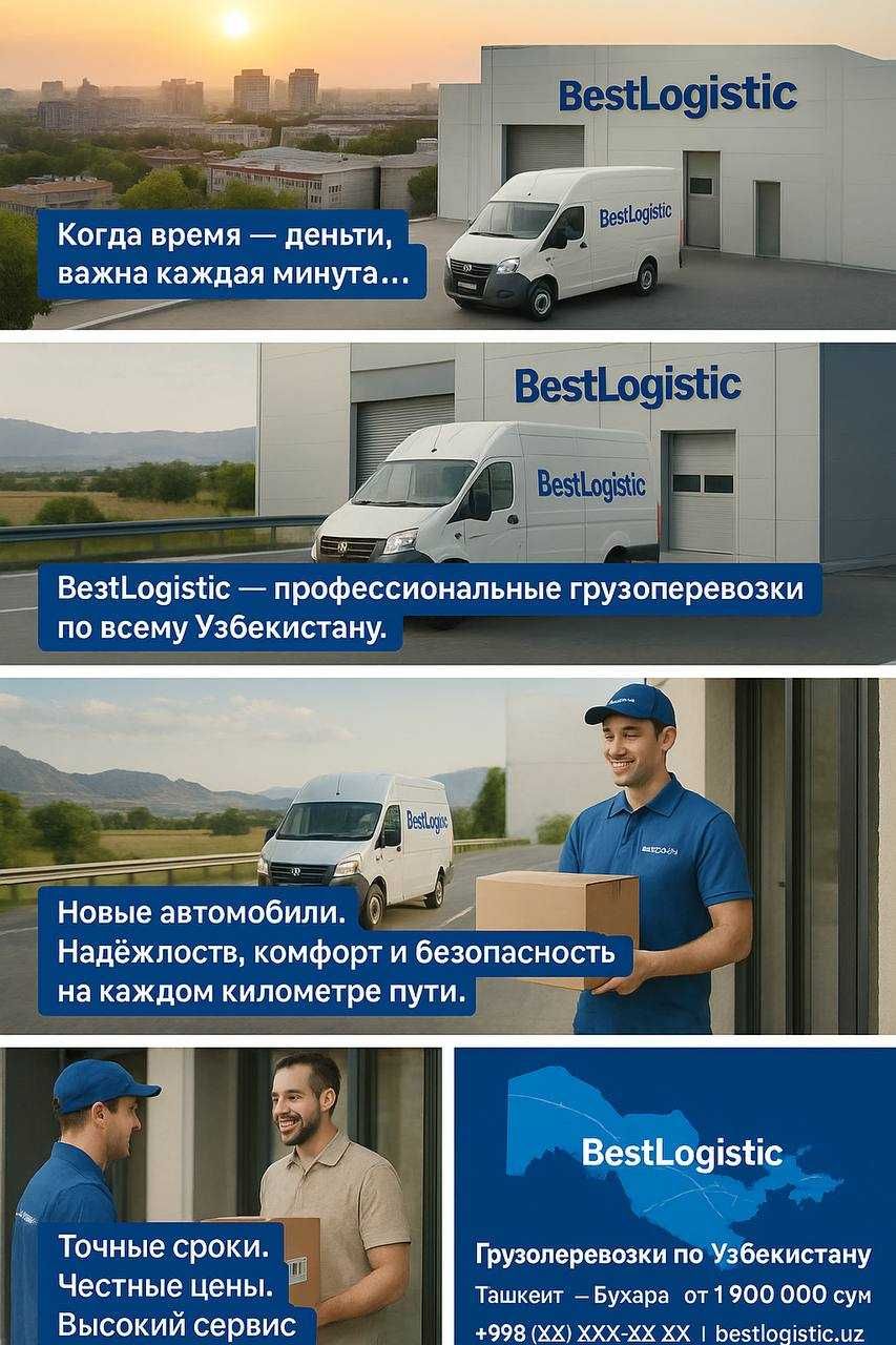 Услуги грузоперевозок по всей РУз