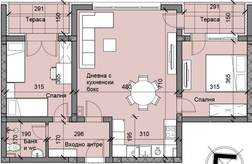 Тристаен апартамент - кв. Остромила / НОВА СГРАДА