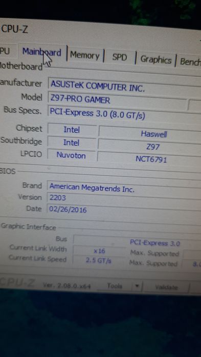 Дънна платка Asus Z97-PRO Gamer CPU i7 4770K