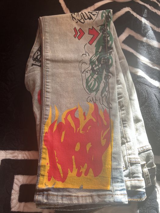 Blugi imprimare Grafiti