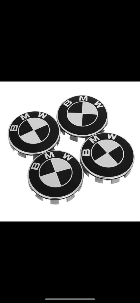 Emblema bmw alb negru capota portbagaj 82mm  1/3/5/6/7 X1/X3/X5/X6
