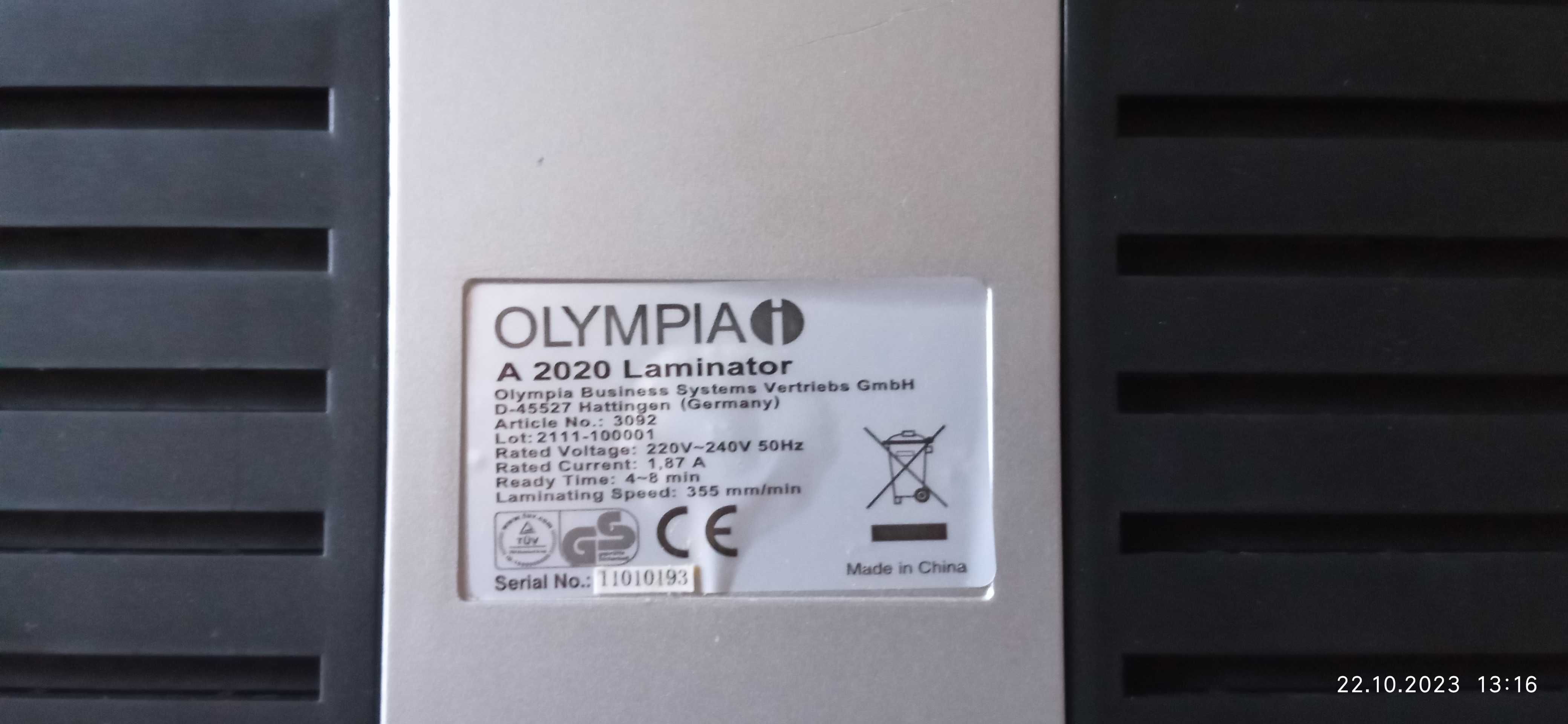 Ламинатор OLYMPIA A2020 , Принтер HP DESKJET D1460,