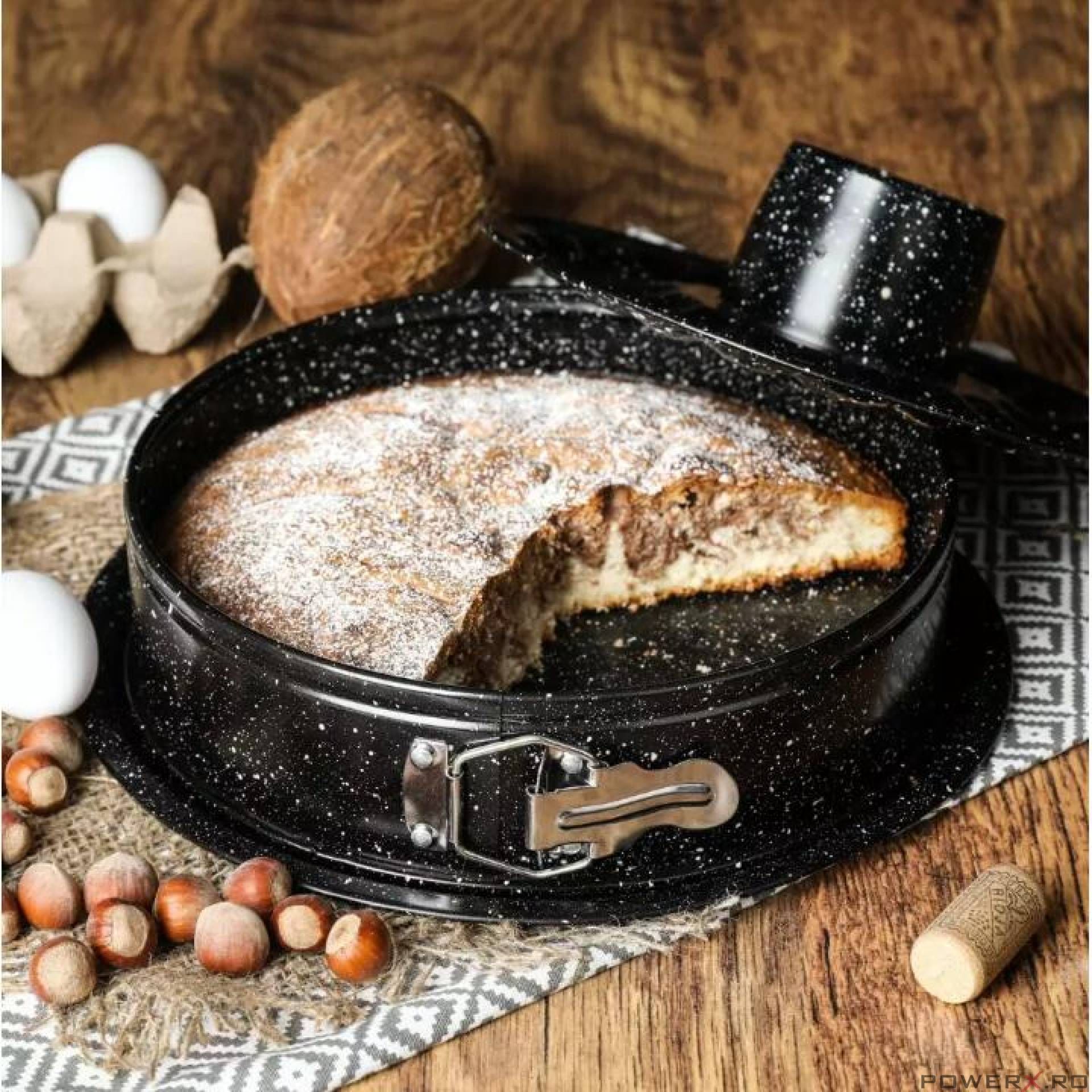 Tava, forma pentru copt torturi si prajituri cu insertie, 24 cm,