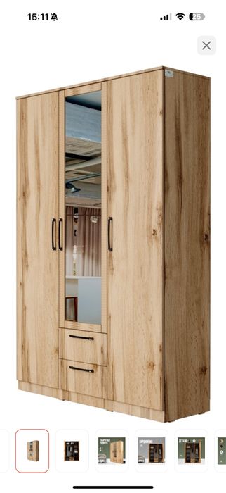 распашной шкаф с зеркалом