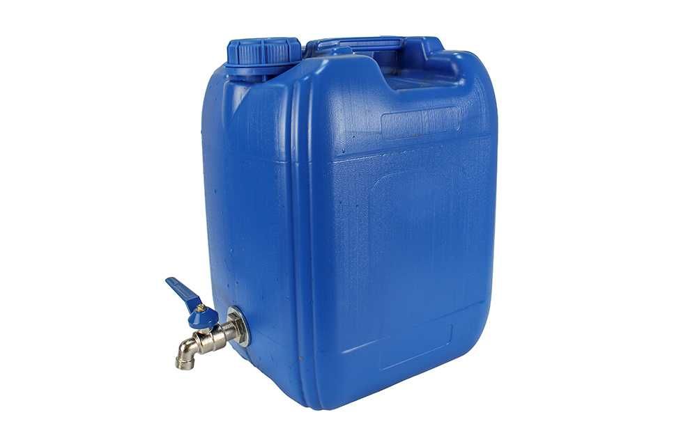 Туба за вода 10 литра с метално кранче - синя