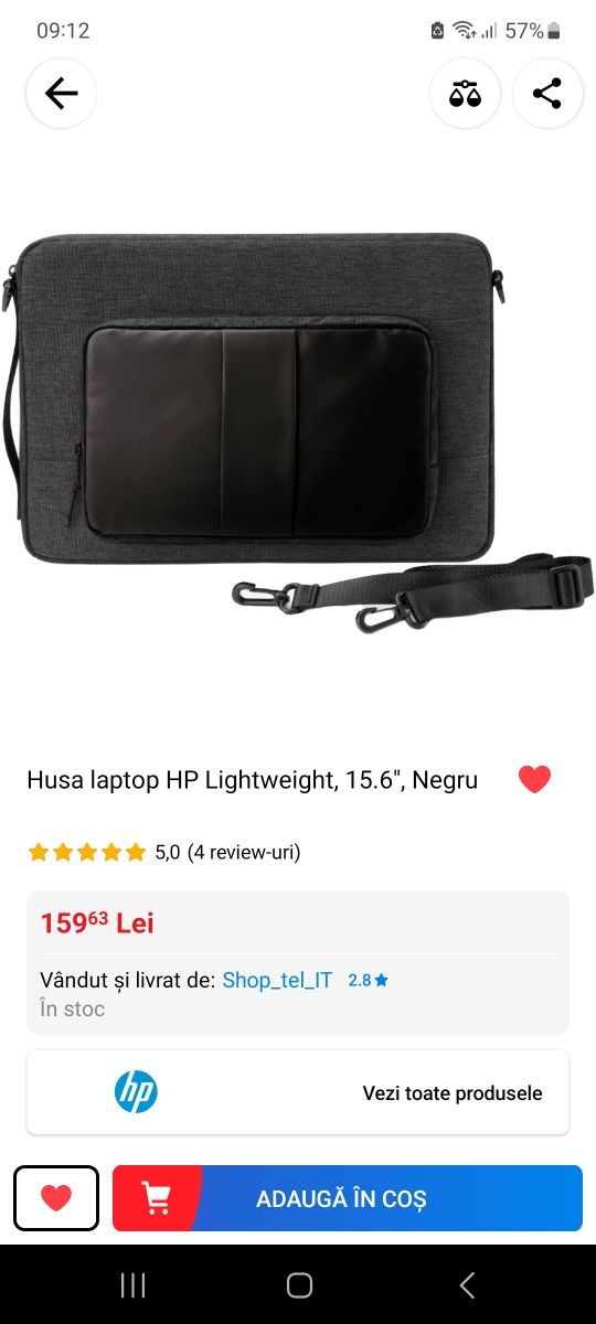 Geanta laptop HP Lightweight, 15.6"