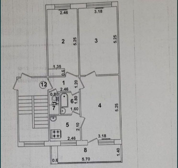 Продаю квартиру 3Х комнатную.