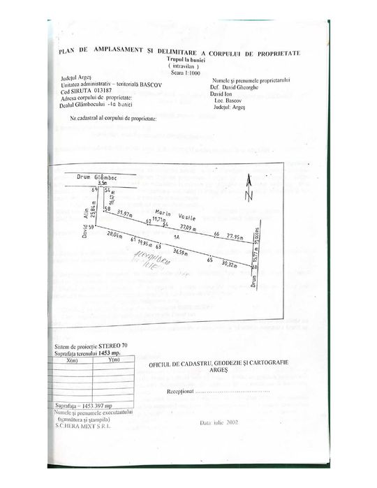 Teren intravilan comuna Bascov