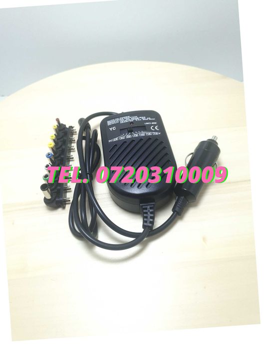 Incarcator Auto Universal Pentru Laptop80w Alimentare 12vcu 8 Cone