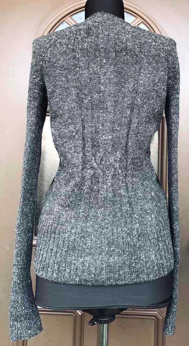 VERA WANG Superb Cardigan/Bluza Lana Dantela Gri Original USA