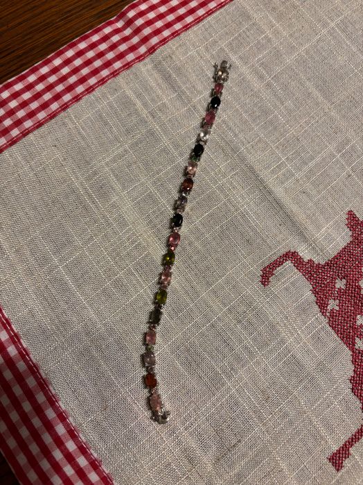 Vand bratara argint cu pietre semipretioase