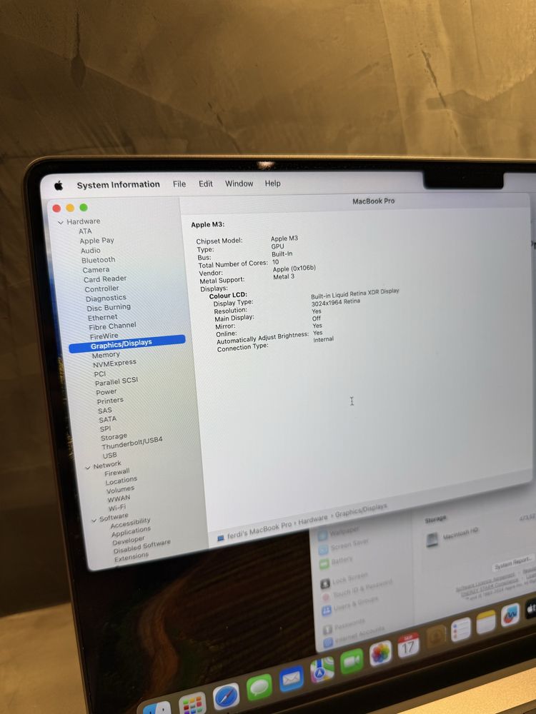 КАТО ЧИСТО НОВ Macbook Pro M3, 31 cycle