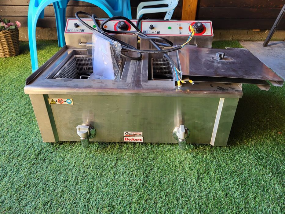 Fripteuza electrica cu doua cuve