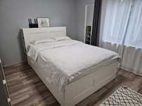 Pat Brimnes Ikea 140x200 cu saltea Hyllestad Ikea
