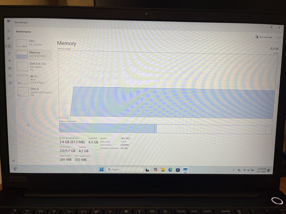 Laptop Lenovo E15 15.6” inch, procesor i5-10210U Full HD