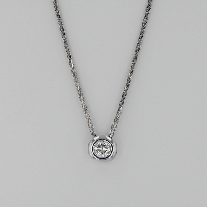 Pandantiv din aur alb cu briliant cod 9369