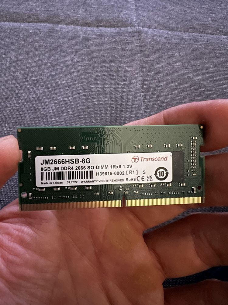 RAM Памет Transcend 8GB 260pin SO-DIMM DDR4 2666 1Rx8 1Gx8 CL19 1.2V