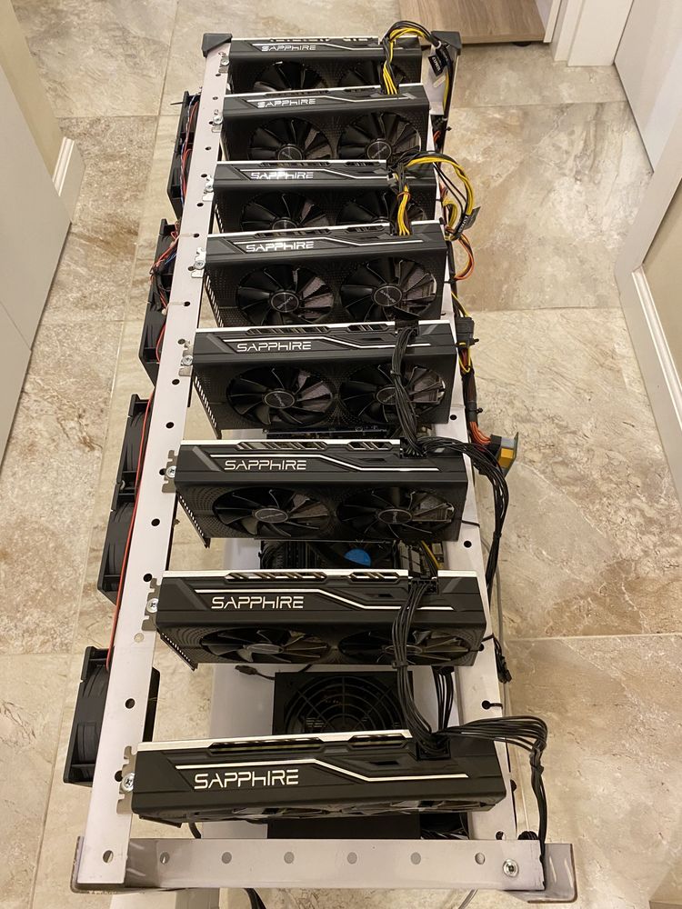 Mining Rig, 8*RX570, 8GB, 251 MH/S в гаранция