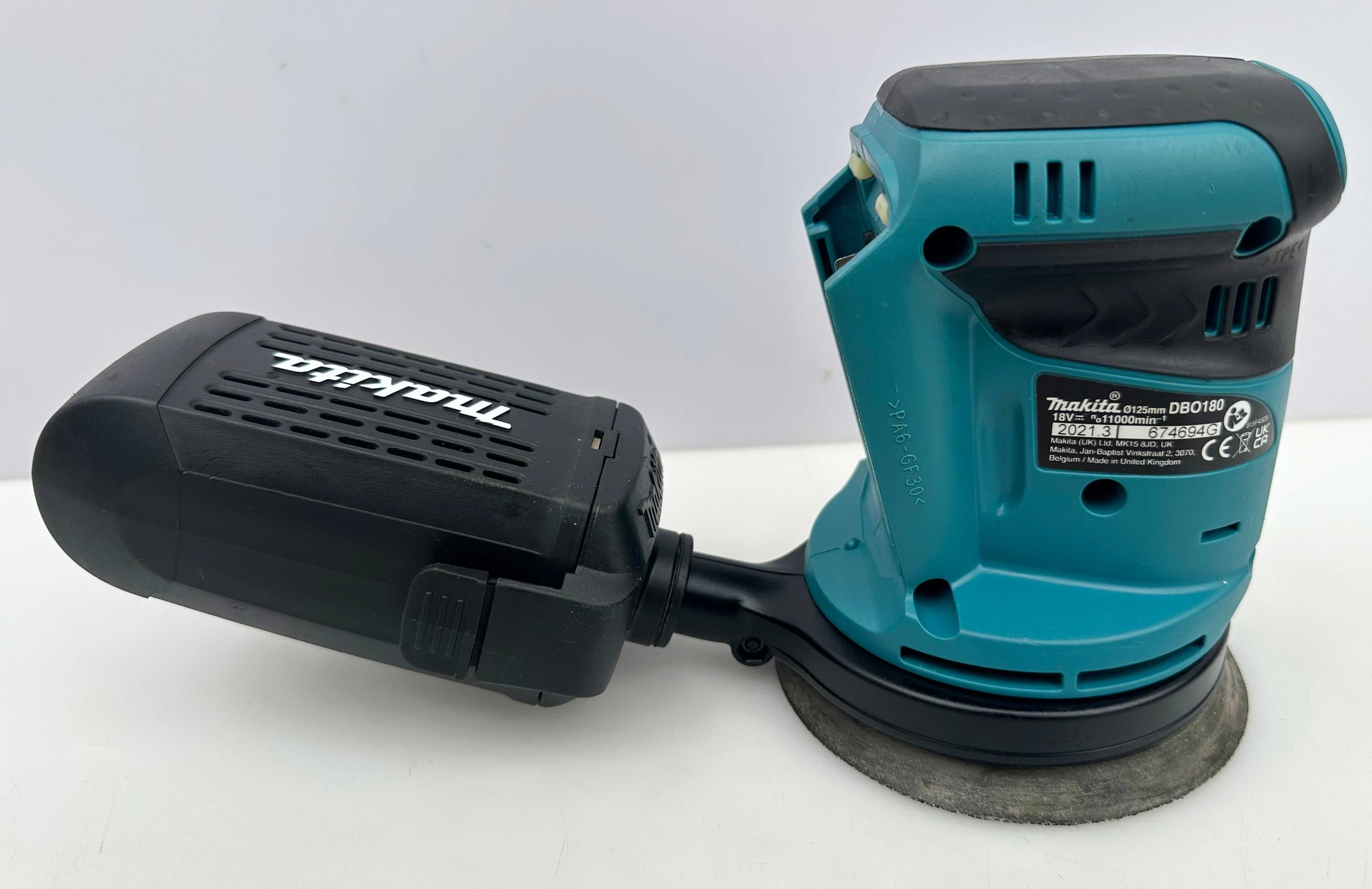 Makita DBO180 - Акумулаторен ексцентършлайф 2x18V 5.0Ah като нов!