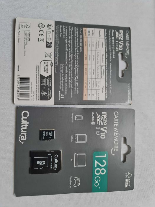 MicroSDXC 256 si 128 Gb,sigilate