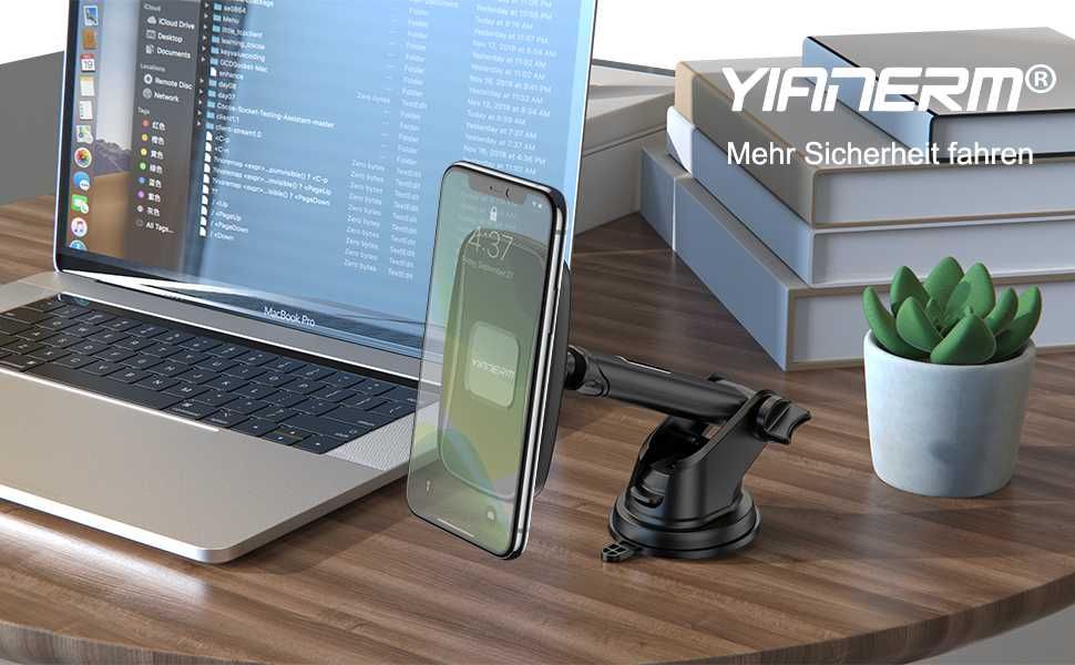 Магнитно QI бързо безжично зарядно за кола Yianerm