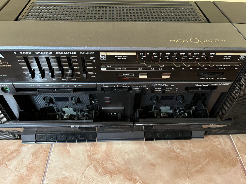 Radio dublu casetofon german Saba boombox