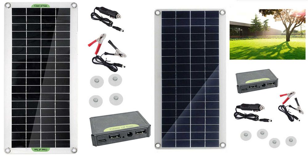 Kit Panou Solar Portabil 12V 20W. Nou ambalat!