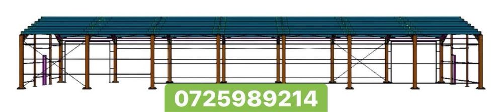 Vand hala metalica cu proiect cu montaj panouri sandwich