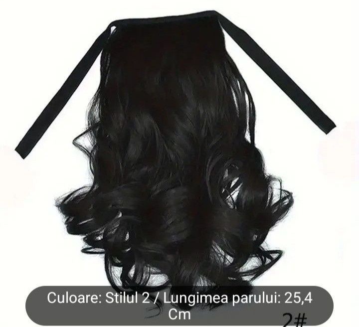 Coada ondulata Ponytail,nuanta disponibila(negru)