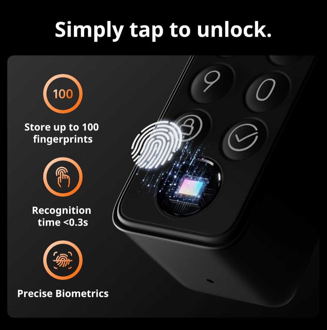 Ключалка за врата SwitchBot WiFi Smart Door Lock PRO троен комплект