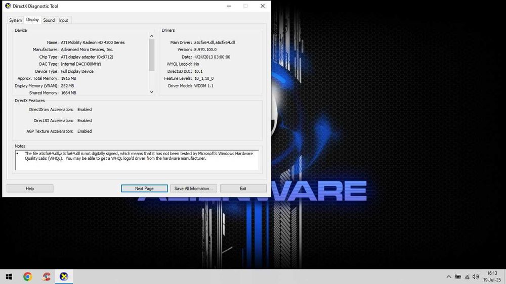 Vand Notebook Dell AMD/4GB DDR3/HDD500GB/AMD HD4250/WiFi/W10 la 200lei