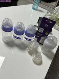 Set 3 biberoane Lansinoh+1 biberon Philips avent si tentine bonus