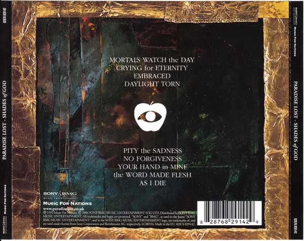 CD Paradise Lost - Shades of God 1992