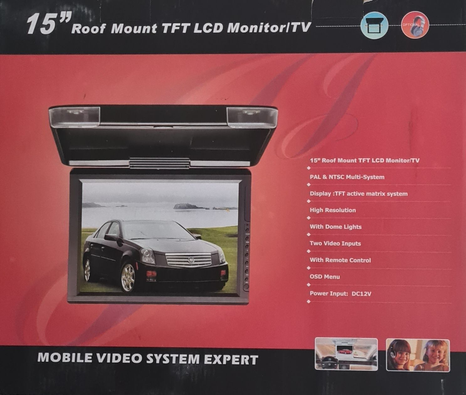 Monitor auto TV LCD plafon plafoniera microbuz autocar autobuz tavan