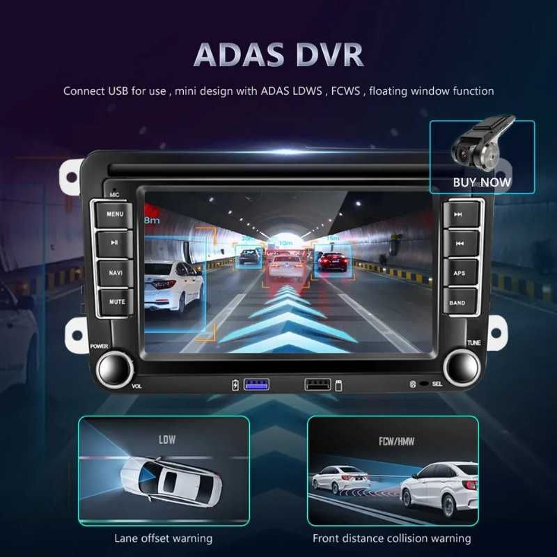 7” 2-DIN мултимедия с Android 13 за VW-SEAT-Skoda. 
 2GB DDR3_32