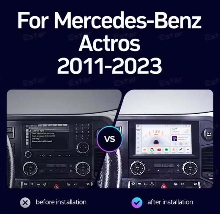 Navigatie 9 inch Mercedes Actros/Atego 2011-2023  Car Play/Android Aut